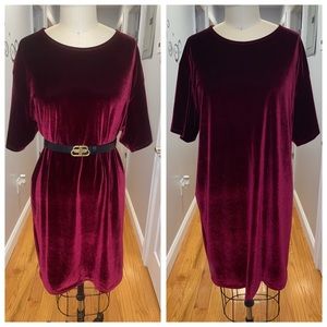Velvet T-shirt Dress *SAMPLE*